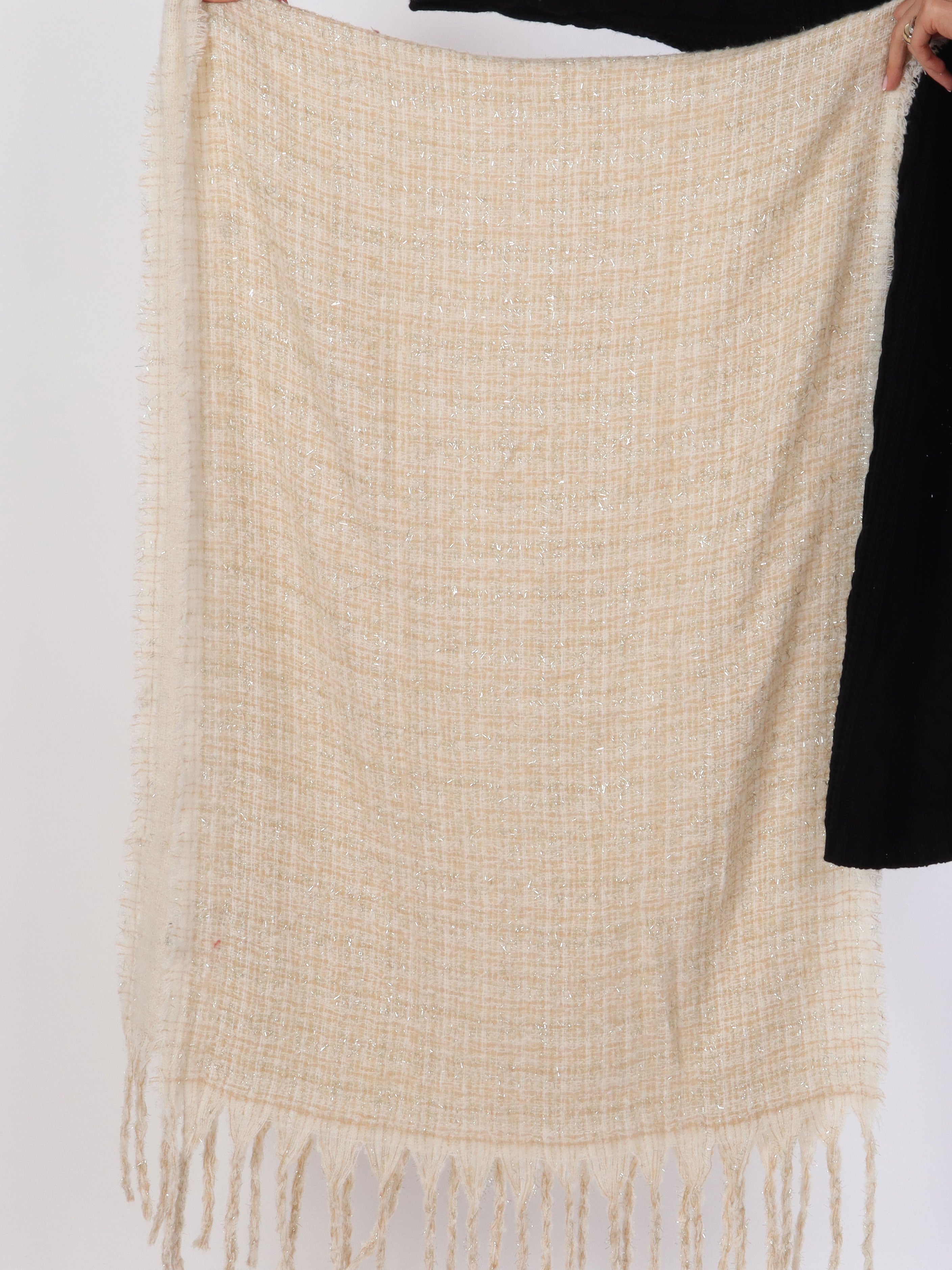 Karlie - Mjuk halsduk med glimmertrådar - Bordeaux